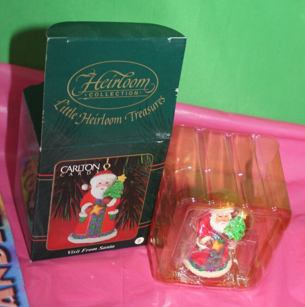 Carlton Little Heirloom Collections Visit From Santa Christmas Holiday Ornament
